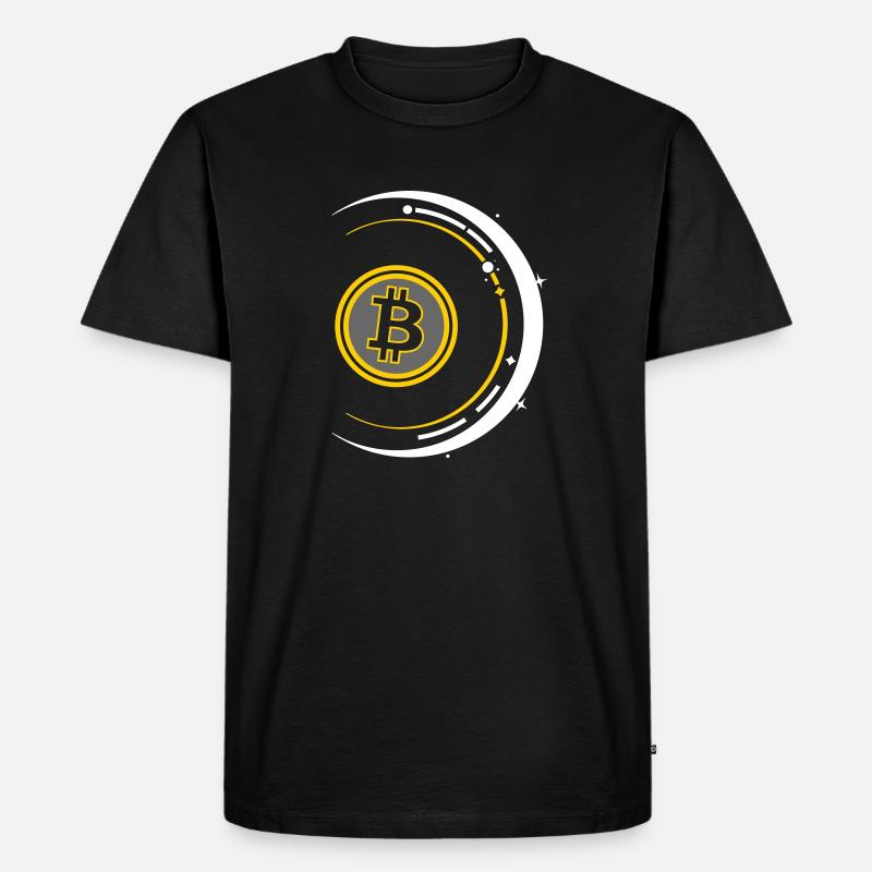 Bitcoin Space 01B - Männer Premium Bio T-Shirt - Schwarz