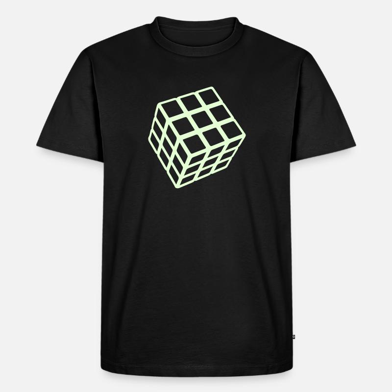 Rubik's Cube Zauberwürfel Leuchtend - Männer Premium Bio T-Shirt - undefined