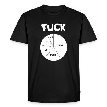 FUCK YOU | ME | THIS | EVERYTHING - Men's Premium Organic T-Shirt - black - Front - Nico (187cm)