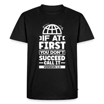 Regardons les données si tout ce que nous avons est une opinion - T-shirt Premium bio Homme - noir - Devant - Nico (187cm)