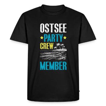 Ostsee Party Crew - Men's Premium Organic T-Shirt - black - Front - Nico (187cm)