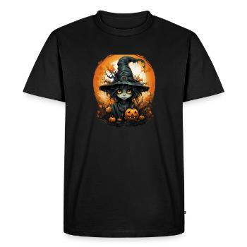 Halloween Witch I Cartoon Style I Witch - Men's Premium Organic T-Shirt - black - Front - Nico (187cm)