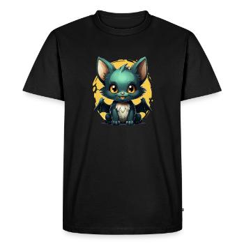 Chauve-souris Halloween I Cartoon Mignonne chauve-souris - T-shirt Premium bio Homme - noir - Devant - Nico (187cm)