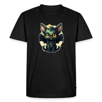 Chauve-souris Halloween I Cartoon Mignonne chauve-souris - T-shirt Premium bio Homme - noir - Devant - Nico (187cm)