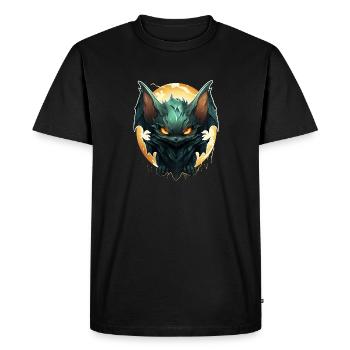 Chauve-souris Halloween I Cartoon Mignonne chauve-souris - T-shirt Premium bio Homme - noir - Devant - Nico (187cm)