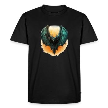 Chauve-souris Halloween I Cartoon Mignonne chauve-souris - T-shirt Premium bio Homme - noir - Devant - Nico (187cm)