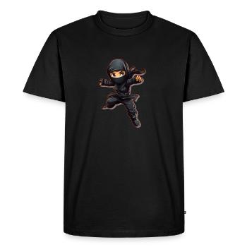 Charmant combattant ninja I Fille ninja I Ninja - T-shirt Premium bio Homme - noir - Devant - Nico (187cm)