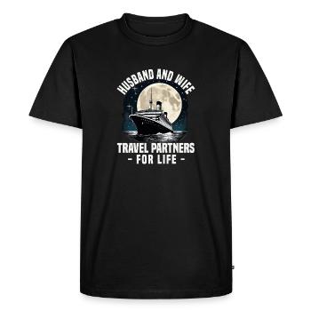 Mari Et Femme Croisière Croisière Croisière Vacances - T-shirt Premium bio Homme - noir - Devant - Nico (187cm)
