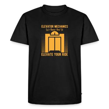 Mécanicien d’ascenseur - Nous savons comment élever le cadeau - T-shirt Premium bio Homme - noir - Devant - Nico (187cm)