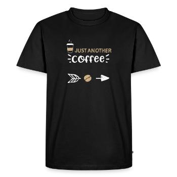 Just Another Coffee - Coffee - Men's Premium Organic T-Shirt - black - Front - Nico (187cm)
