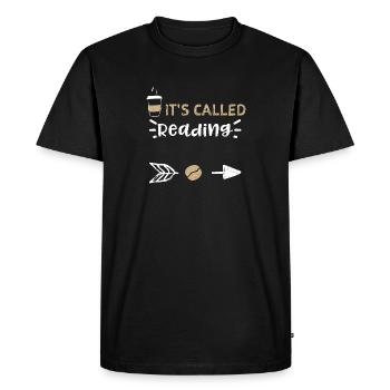 C’est ce qu’on appelle Reading - Coffee - T-shirt Premium bio Homme - noir - Devant - Nico (187cm)