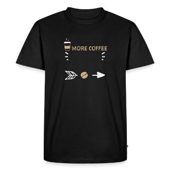 More Coffee - Coffee - Men's Premium Organic T-Shirt - black - Front - Nico (187cm)