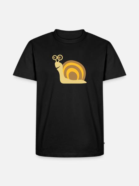 escargot cadeau - T-shirt Premium bio Homme - noir