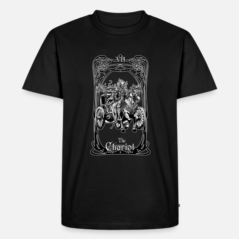 Die Chariot Tarotkarte - Männer Premium Bio T-Shirt - Schwarz