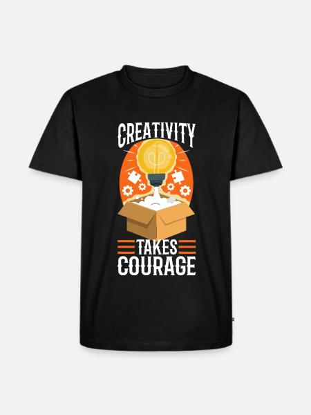 Creativity Takes Courage - Men's Premium Organic T-Shirt - black