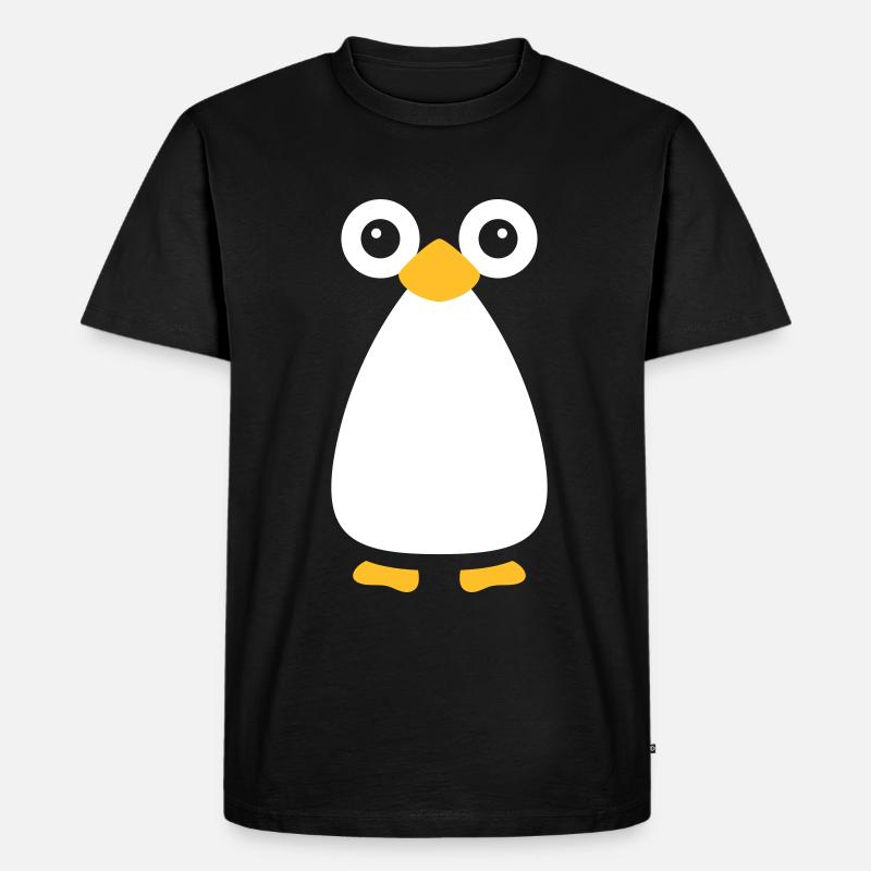 Nette Vektor Penguin - Männer Premium Bio T-Shirt - Schwarz