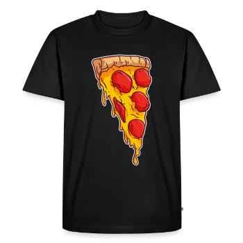 Pizza Crust Slice Pizza Pie Maker Baker - Men's Premium Organic T-Shirt - black - Front - Nico (187cm)