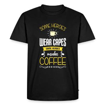 Espresso coffee bean coffee lovers - Men's Premium Organic T-Shirt - black - Front - Nico (187cm)