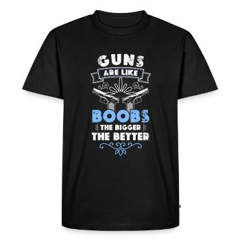 Waffe Munition Waffenbesitzer Freiheit - Männer Premium Bio T-Shirt - Schwarz - Vorne - Nico (187cm)