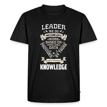 Work Occupation Head of Department Employee - Men's Premium Organic T-Shirt - black - Front - Nico (187cm)