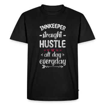 Host Celebration Bar Wine - Men's Premium Organic T-Shirt - black - Front - Nico (187cm)