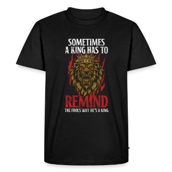 Lion’s Head Safari Chasse au chat sauvage - T-shirt Premium bio Homme - noir - Devant - Nico (187cm)
