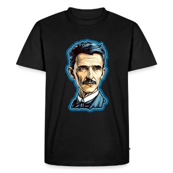 Nikola Tesla - T-shirt Premium bio Homme - noir - Devant - Nico (187cm)