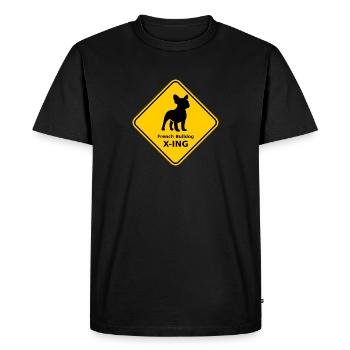 Panneau « Bouledogue français X-ING » - T-shirt Premium bio Homme - noir - Devant - Nico (187cm)