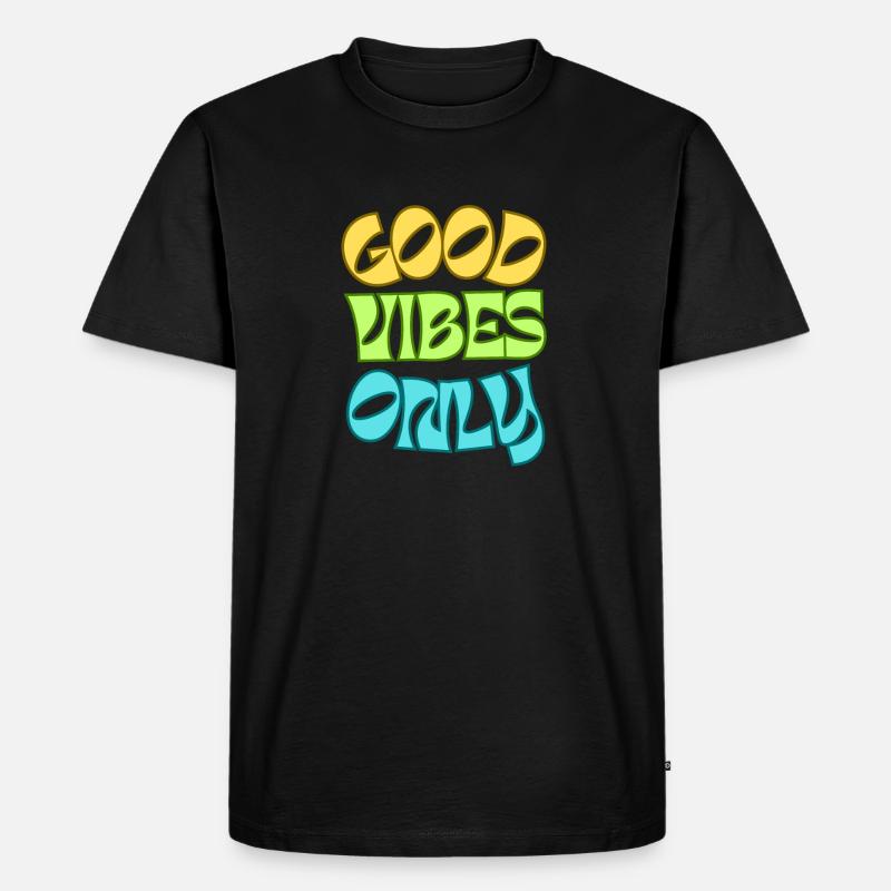 Good Vibes Only - Männer Premium Bio T-Shirt - Schwarz