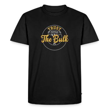 Trust The Bulk - Gym - Men's Premium Organic T-Shirt - black - Front - Nico (187cm)