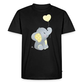Baby Elephant Drôle De T-shirt Doux Idée Cadeau - T-shirt Premium bio Homme - noir - Devant - Nico (187cm)