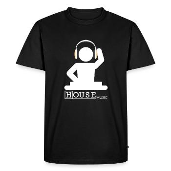 House Music - T-shirt Premium bio Homme - noir - Devant - Nico (187cm)