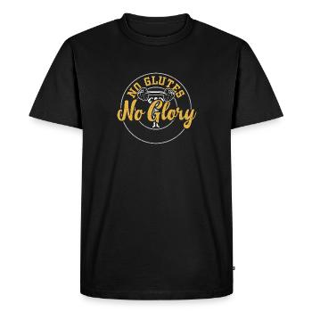 Pas de fessiers pas de gloire - Gym - T-shirt Premium bio Homme - noir - Devant - Nico (187cm)