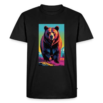 Bear | Brown Bear | Grizzly Bear | Animals - Men's Premium Organic T-Shirt - black - Front - Nico (187cm)