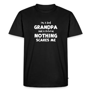 I'm A Dad Grandpa And A Veteran... - Men's Premium Organic T-Shirt - black - Front - Nico (187cm)