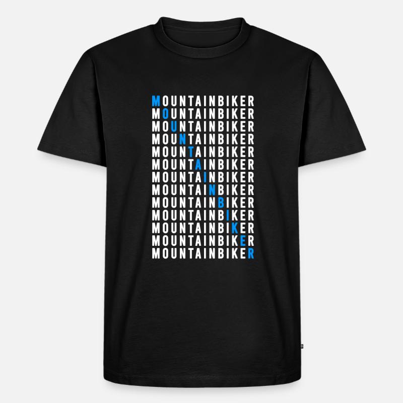 Mountainbiker - Männer Premium Bio T-Shirt - Schwarz