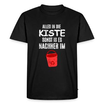 Tout dans le seau - T-shirt Premium bio Homme - noir - Devant - Nico (187cm)