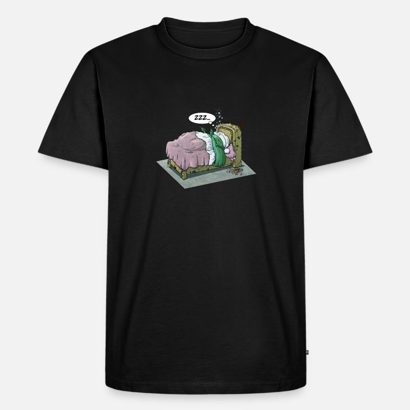 Schlafender Gott - Männer Premium Bio T-Shirt - Schwarz