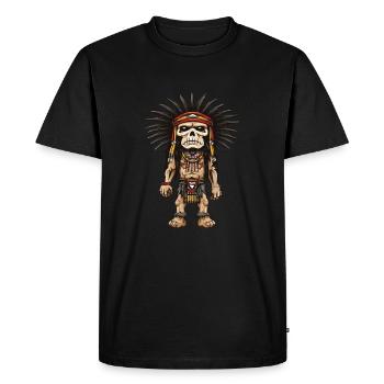 Apache Indians - Men's Premium Organic T-Shirt - black - Front - Nico (187cm)
