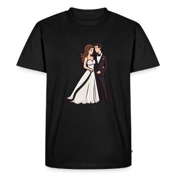 Couple Wedding Bride Groom - Men's Premium Organic T-Shirt - black - Front - Nico (187cm)