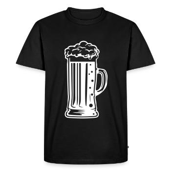 Beer Symbol Beer Glass - Men's Premium Organic T-Shirt - black - Front - Nico (187cm)