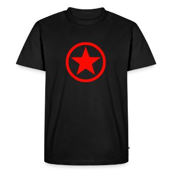 Étoile étoile forme étoile - T-shirt Premium bio Homme - noir - Devant - Nico (187cm)