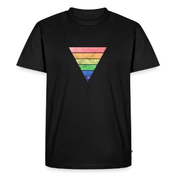 LGBT Triangle Triangle Gay Pride CSD Rainbow - Men's Premium Organic T-Shirt - black - Front - Nico (187cm)
