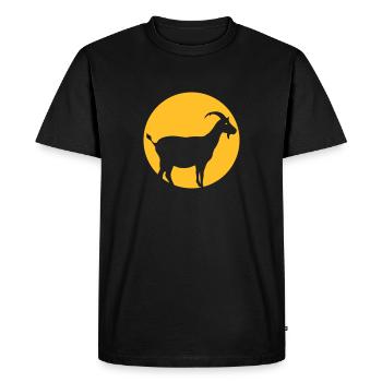 Goat In The Moonlight - Men's Premium Organic T-Shirt - black - Front - Nico (187cm)