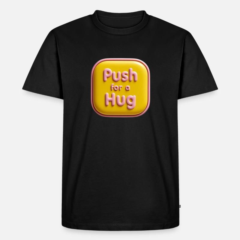 Push for ahug - Männer Premium Bio T-Shirt - Schwarz
