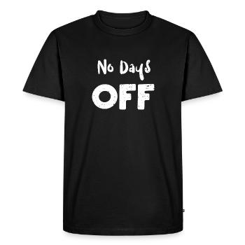 Pas de jours de congé - Entraînement - T-shirt Premium bio Homme - noir - Devant - Nico (187cm)