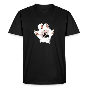 chat chat donne moi 5 - T-shirt Premium bio Homme - noir - Devant - Nico (187cm)