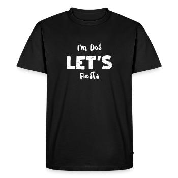 Je suis Dos Let’s Fiesta - T-shirt Premium bio Homme - noir - Devant - Nico (187cm)