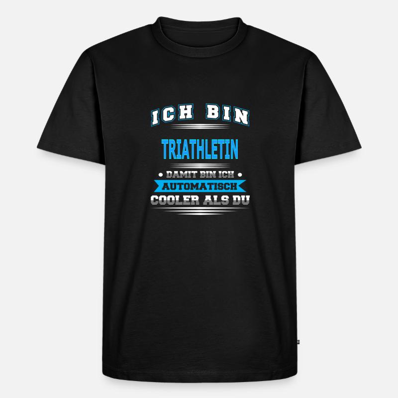 TRIATHLETIN - Männer Premium Bio T-Shirt - Schwarz