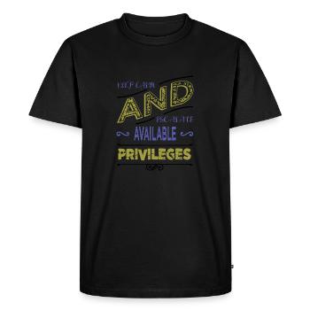 anonymous expect us quote birthday present - Men's Premium Organic T-Shirt - black - Front - Nico (187cm)